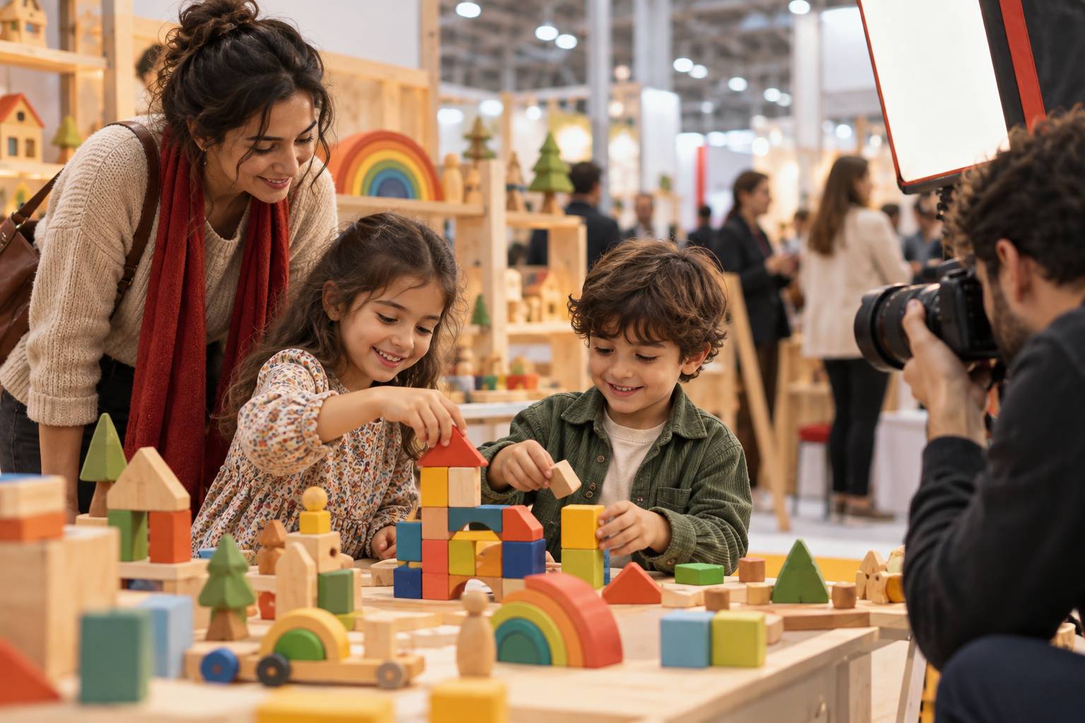Oyuncak fuarı için çocuk model başvurusu