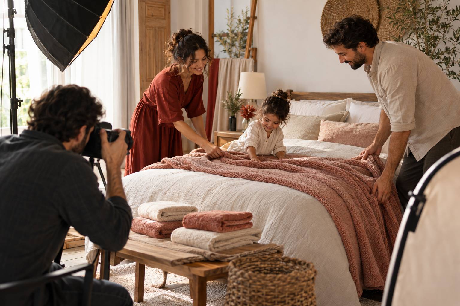 Ev tekstili kataloğu için aile modelleri aranıyor