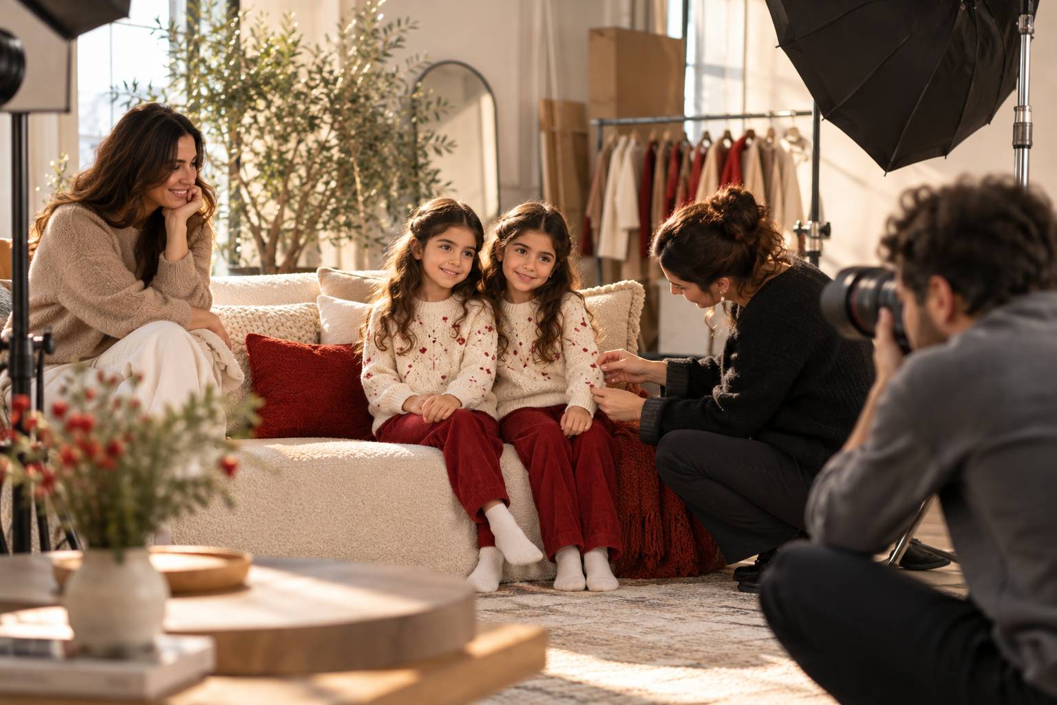 Aile konseptli kataloglar için ikiz ve kardeş başvurusu
